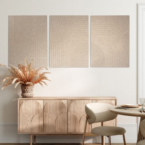 Vilt wanddecoratie - PET-Vilt panelen als decoratie in je interieur - akoestische wanddecoratie